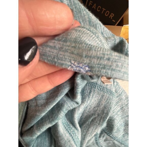 Soft Surroundings Eleve Tunic Top Pullover Long Sleeve Heathered Green Sz XS - Picture 9 of 11